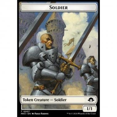 Soldier Token (W 1/1) // Phyrexian Germ Token (B 0/0) - Soldier Token (W 1/1) // Phyrexian Germ Token (B 0/0) - [TMH3] [NM] [Foil]