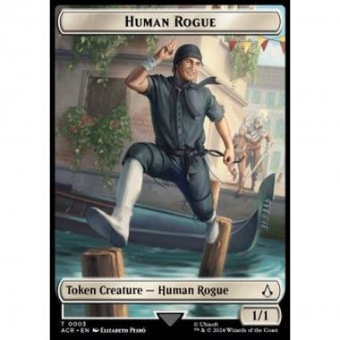 Human Rogue Token (W 1/1) // Assassin Token (C 1/1) - Human Rogue Token (W 1/1) // Assassin Token (C 1/1) - [TACR] [NM] [Foil]