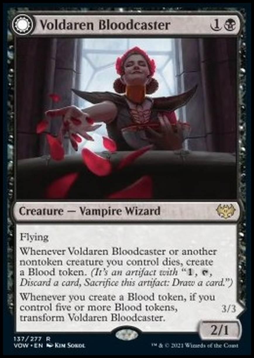 Voldaren Bloodcaster // Bloodbat Summoner - Voldaren Bloodcaster // Bloodbat Summoner - [VOW] [NM]