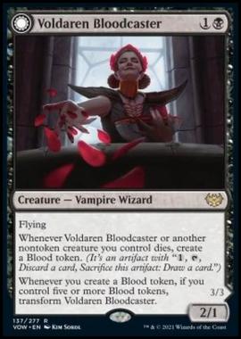Voldaren Bloodcaster // Bloodbat Summoner - Voldaren Bloodcaster // Bloodbat Summoner - [VOW] [NM]