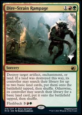 Dire-Strain Rampage (V.2) - Furia della Stirpe Funesta (V.2) - [PMID] [NM] [Foil]