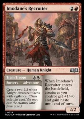 Imodane's Recruiter // Train Troops - Imodane's Recruiter // Train Troops - [WOE] [NM] [Foil]