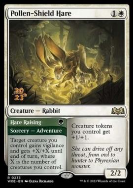 Pollen-Shield Hare // Hare Raising (V.1) - Lepre dello Scudo Pollinico // Allevare Leprotti (V.1) - [PWOE] [NM] [Foil]