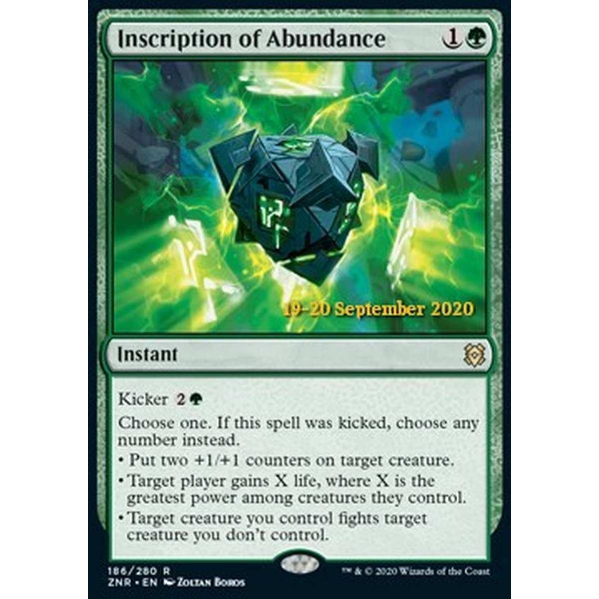 Inscription of Abundance (V.2) - Iscrizione dell'Abbondanza (V.2) - [PZNR] [NM] [Foil]