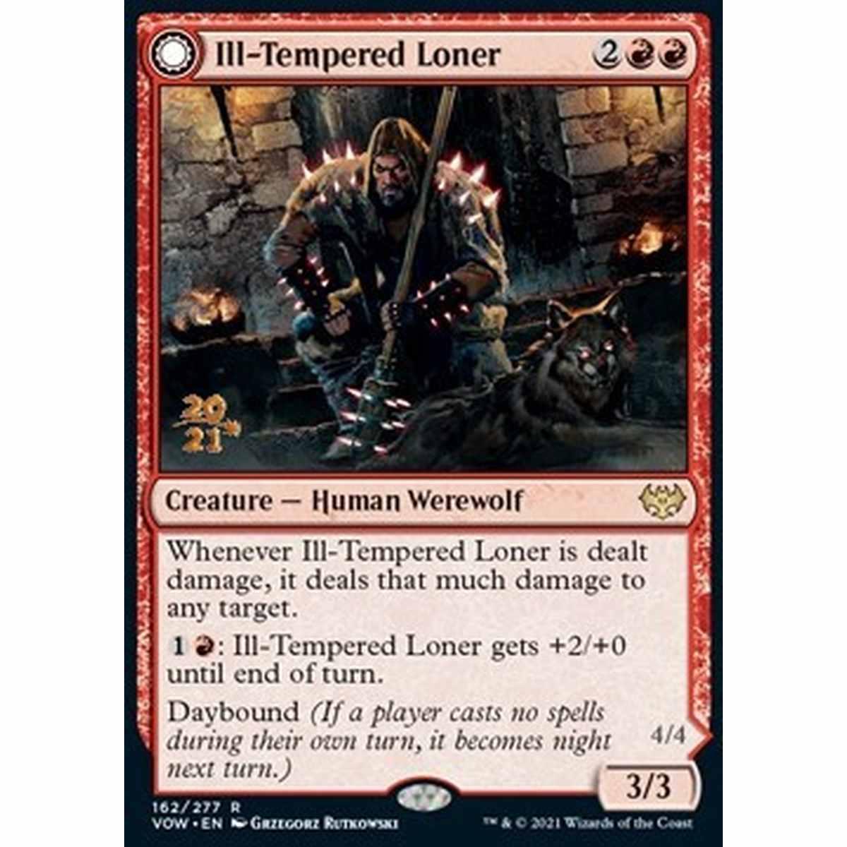 Ill-Tempered Loner // Howlpack Avenger (V.1) - Solitario Scorbutico // Vendicatore dell'Ulubranco (V.1) - [PVOW] [NM] [Foil]
