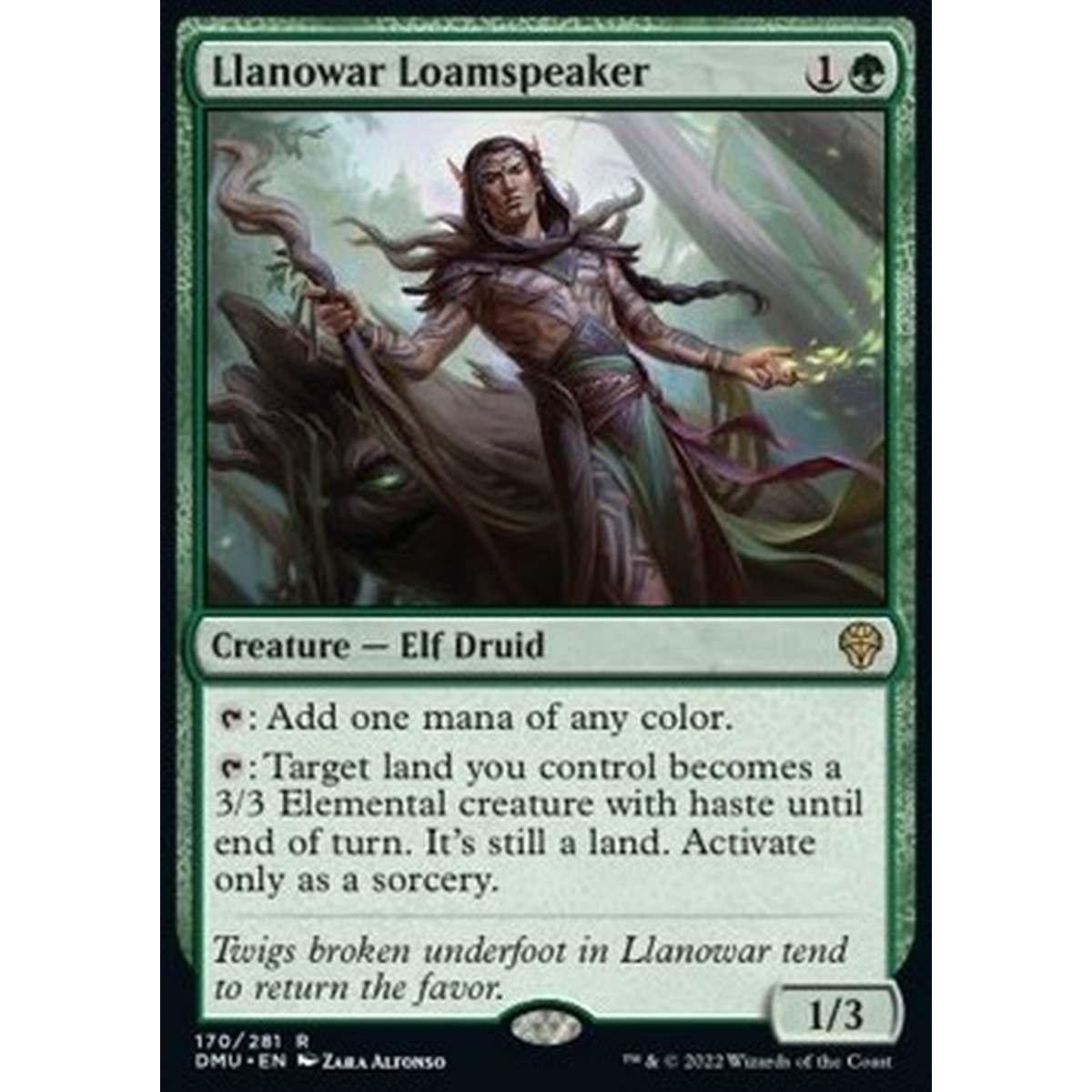 Llanowar Loamspeaker - Sussurraterra di Llanowar - [DMU] [NM] [Foil]