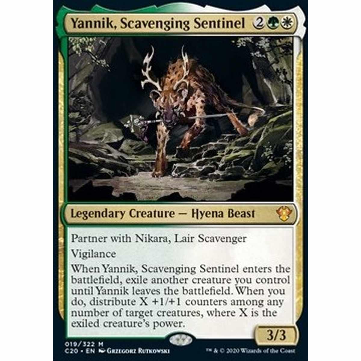 Yannik, Scavenging Sentinel - Yannik, Scavenging Sentinel - [C20] [NM] [Foil]