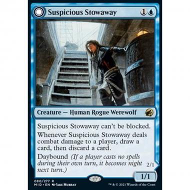 Suspicious Stowaway // Seafaring Werewolf - Clandestina Sospetta // Lupa di Mare Mannara - [MID] [NM] [Foil]