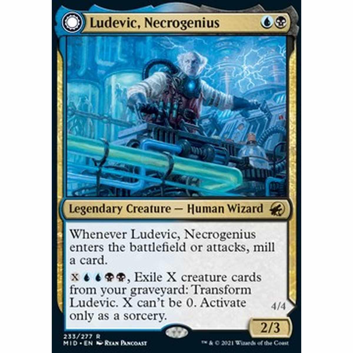 Ludevic, Necrogenius // Olag, Ludevic's Hubris - Ludevic, Necrogenio // Olag, Superbia di Ludevic - [MID] [NM] [Foil]