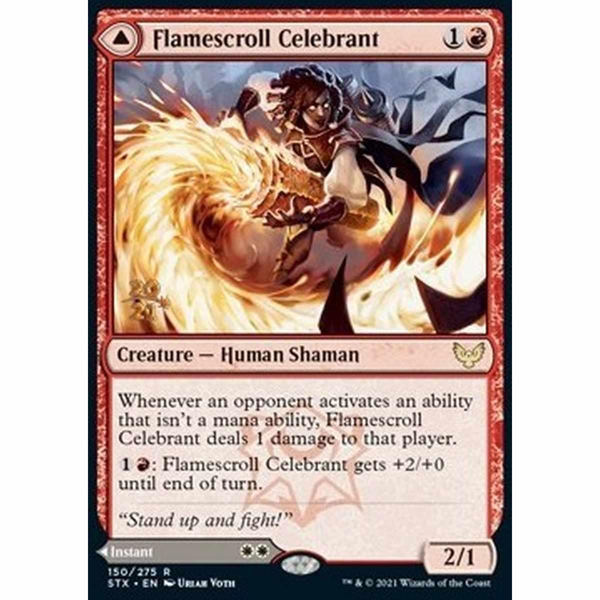 Flamescroll Celebrant // Revel in Silence - Celebrante Fiammarcana // Immergersi nel Silenzio - [PSTX] [NM] [Foil]