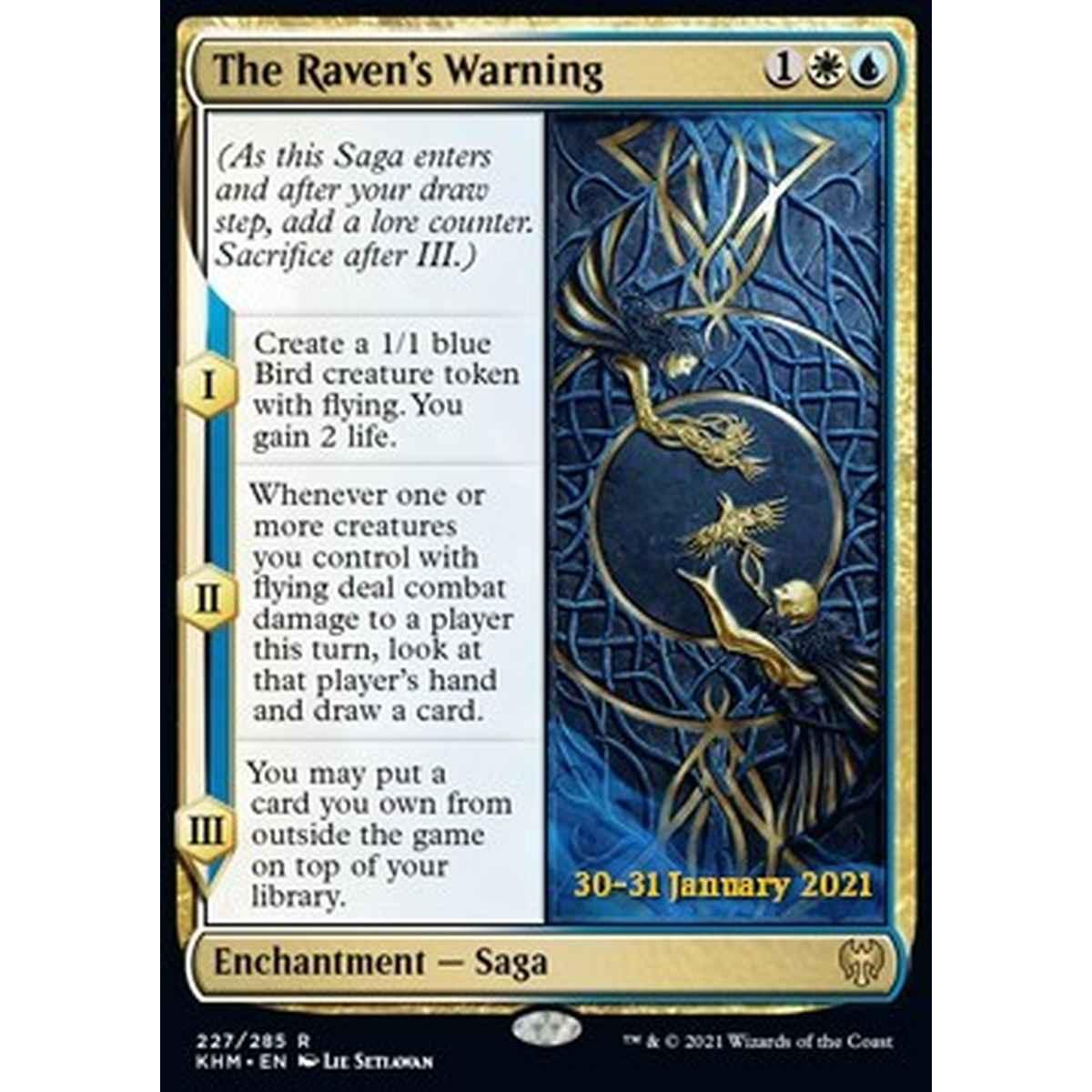 The Raven's Warning (V.1) - L'Avvertimento del Corvo (V.1) - [PKHM] [NM] [Foil]
