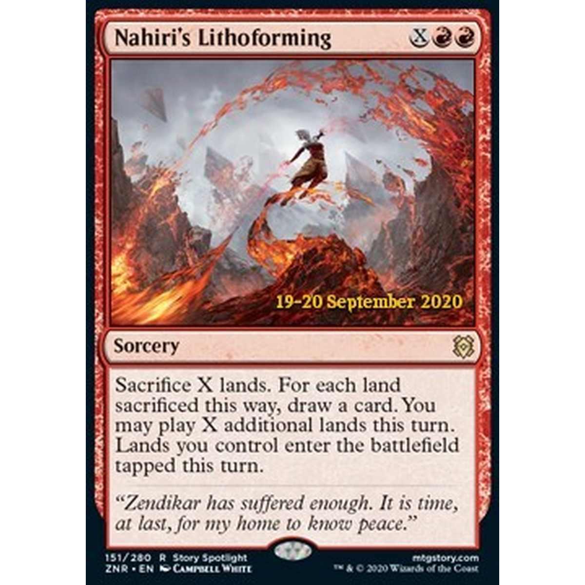Nahiri's Lithoforming (V.2) - Litomorfosi di Nahiri (V.2) - [PZNR] [NM] [Foil]