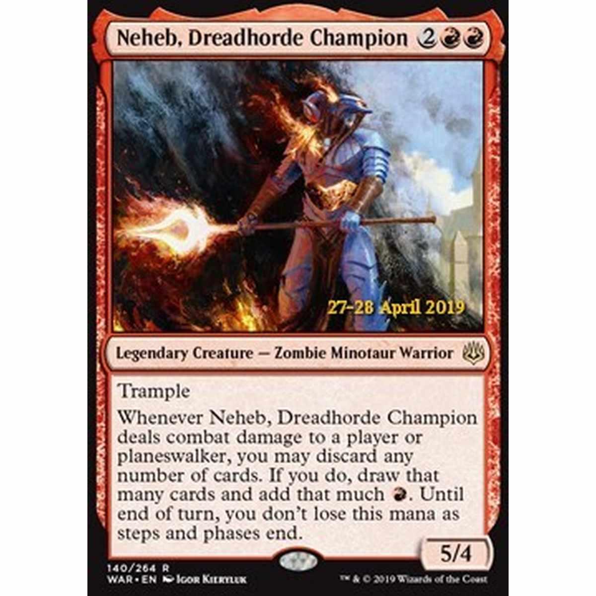 Neheb, Dreadhorde Champion - Neheb, Campione dell'Orda Atroce - [XWAR] [NM] [Foil]