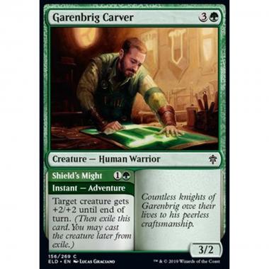 Garenbrig Carver // Shield's Might - Intagliatore di Garenponte // Potenza dello Scudo - [ELD] [NM]