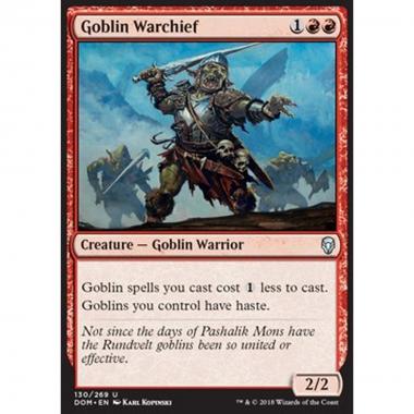 Goblin Warchief - Condottiero Goblin - [DOM] [NM] [Foil]