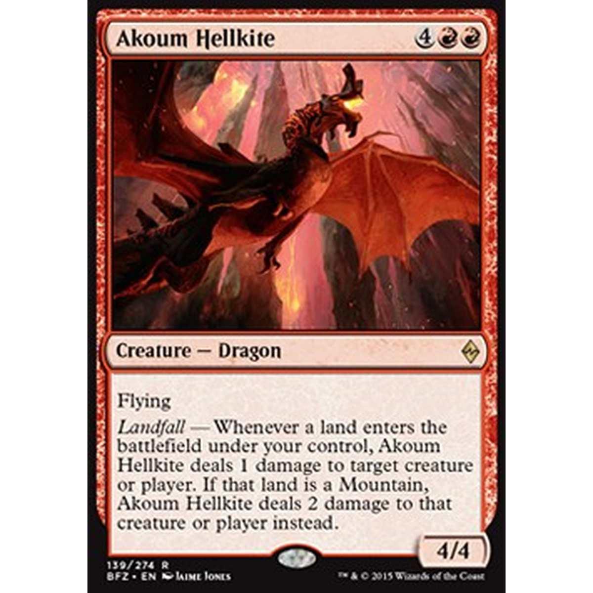 Akoum Hellkite - Akoum Hellkite - [BFZ] [NM] [Foil]