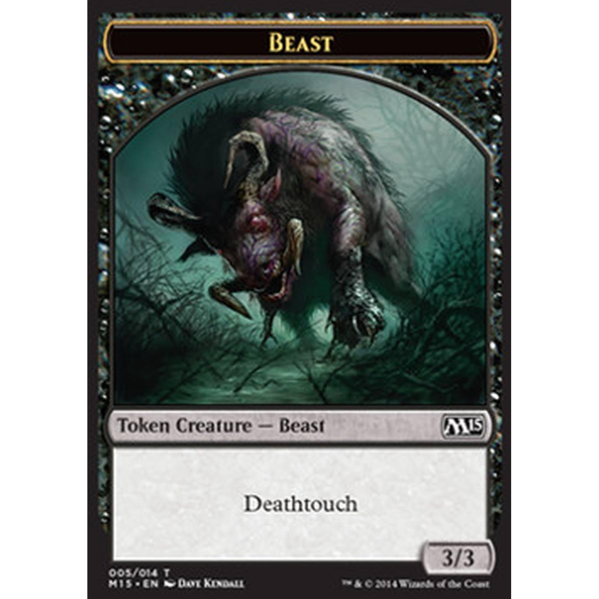 Beast Token (Black 3/3) - Beast Token (Black 3/3) - [M15] [NM]