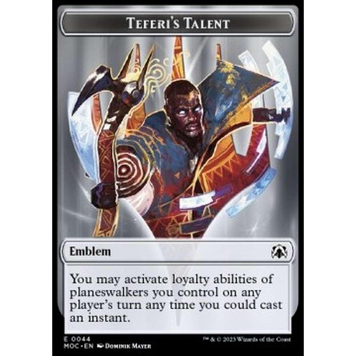 Teferi's Talent Emblem - Teferi's Talent Emblem - [XMOC] [NM]