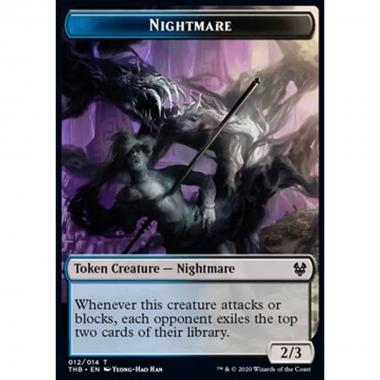 Nightmare Token (Blue and Black 2/3) - Nightmare Token (Blue and Black 2/3) - [XTHB] [NM]