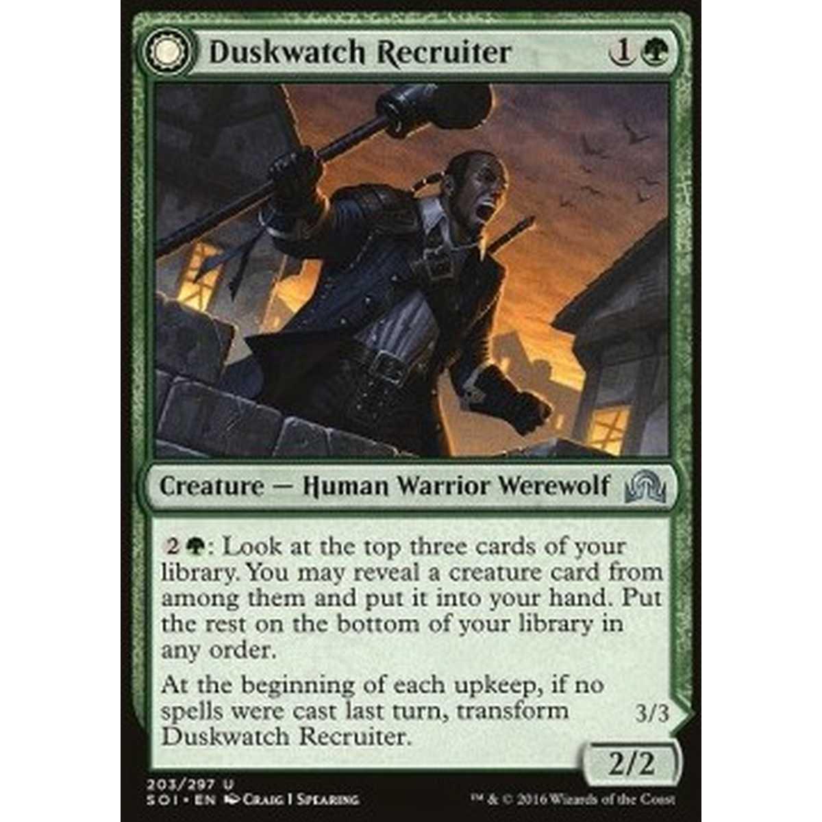 Duskwatch Recruiter / Krallenhorde Howler - Reclutatore della Guardia del Crepuscolo // Ululatore Krallenhorde - [SOI] [NM]