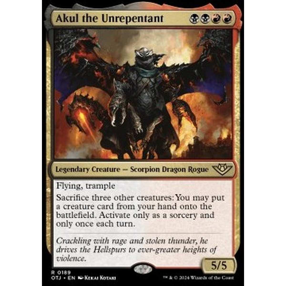 Akul the Unrepentant - Akul the Unrepentant - [OTJ] [NM]