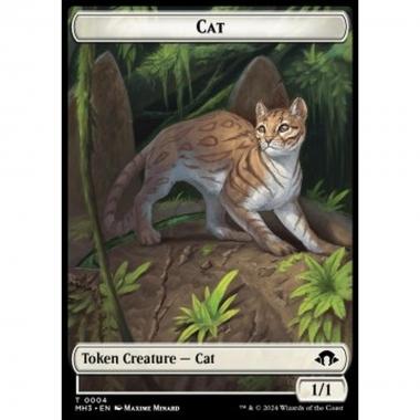 Cat Token (W 1/1) // Phyrexian Germ Token (B 0/0) - Cat Token (W 1/1) // Phyrexian Germ Token (B 0/0) - [TMH3] [NM] [Foil]