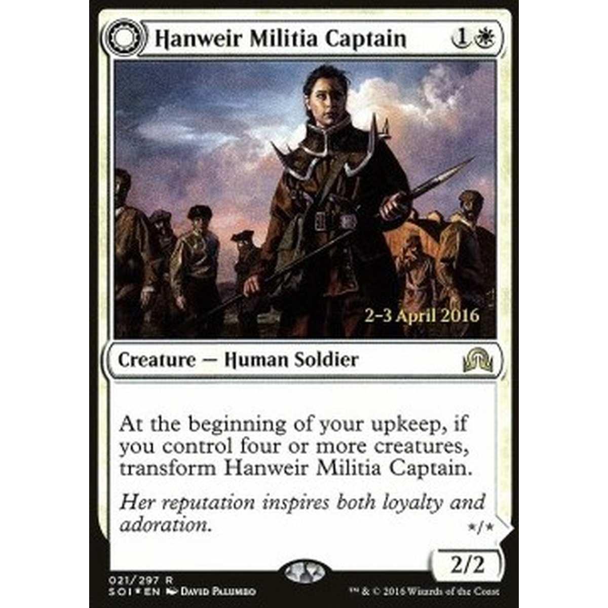 Hanweir Militia Captain / Westvale Cult Leader - Capitana de la milicia de Hanweir // L­der del culto de Cuenca Oeste - [PSOI] [NM] [Foil]
