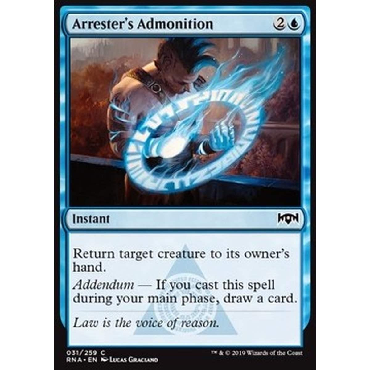 Arrester's Admonition - Ammonimento dell'Agente di Polizia - [RNA] [NM]