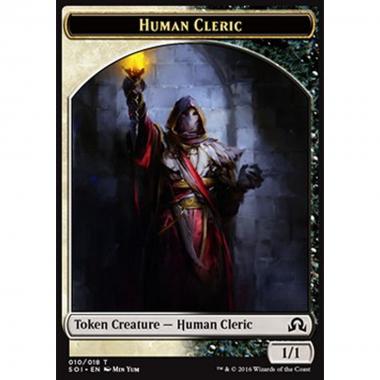 Human Cleric Token (White and Black 1/1) - Human Cleric Token (White and Black 1/1) - [SOI] [NM]