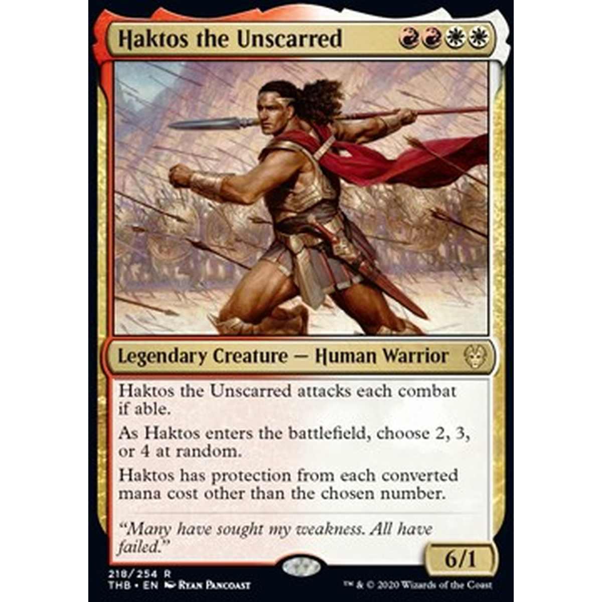 Haktos the Unscarred - Aktos, Senza Cicatrici - [THB] [NM] [Foil]