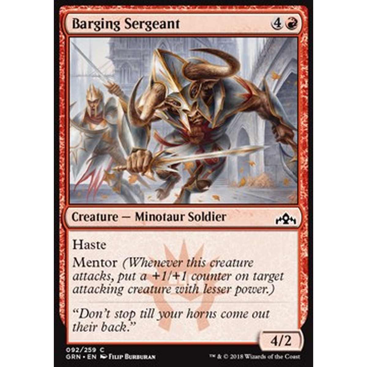 Barging Sergeant - Sergente Irrompente - [GRN] [NM]