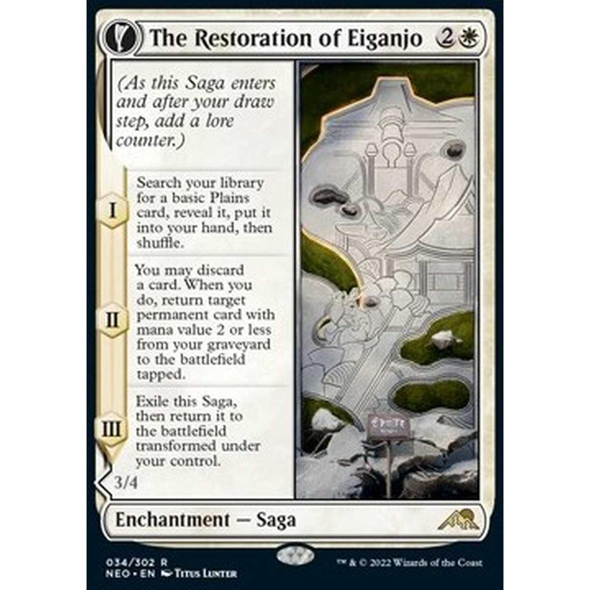 The Restoration of Eiganjo // Architect of Restoration - The Restoration of Eiganjo // Architect of Restoration - [NEO] [EX] [Foil]
