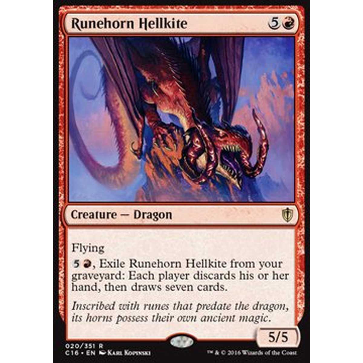 Runehorn Hellkite - Nibbio Infernale Cornorunico - [C16] [NM]