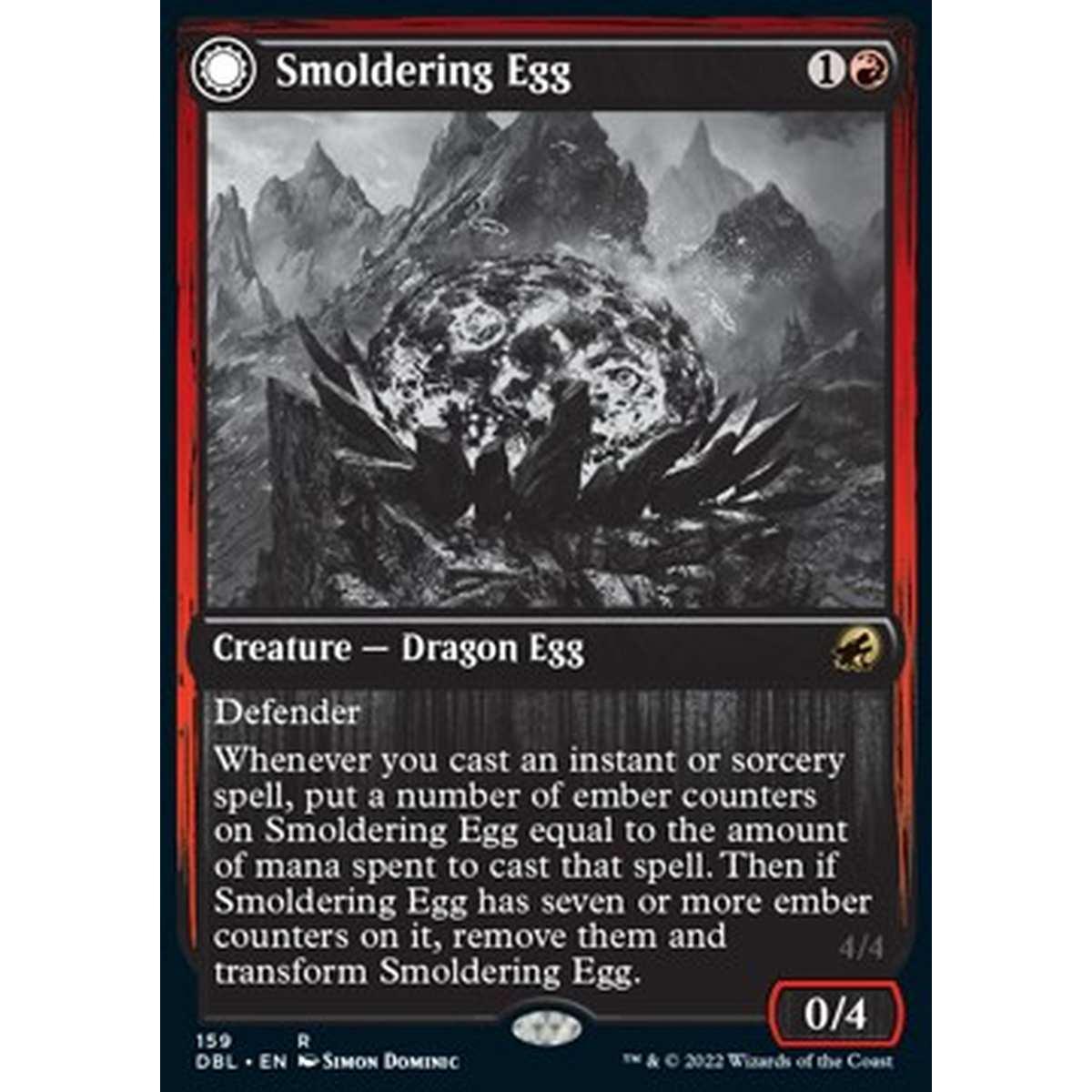 Smoldering Egg // Ashmouth Dragon - Smoldering Egg // Ashmouth Dragon - [DBL] [NM]