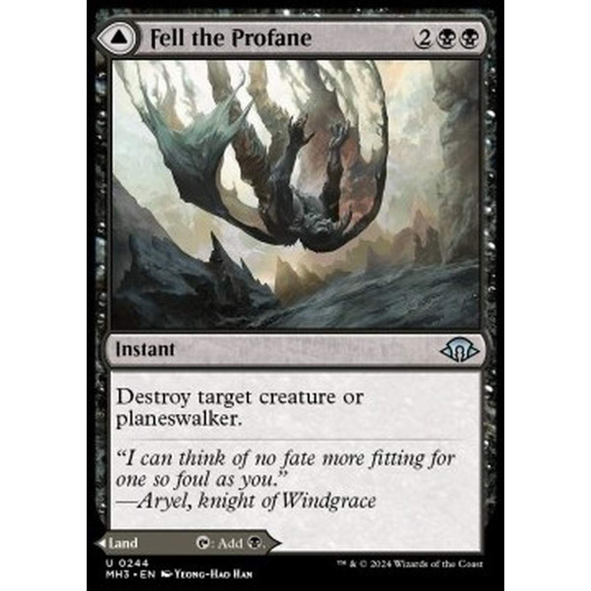 Fell the Profane // Fell Mire - Fell the Profane // Fell Mire - [MH3] [NM] [Foil]
