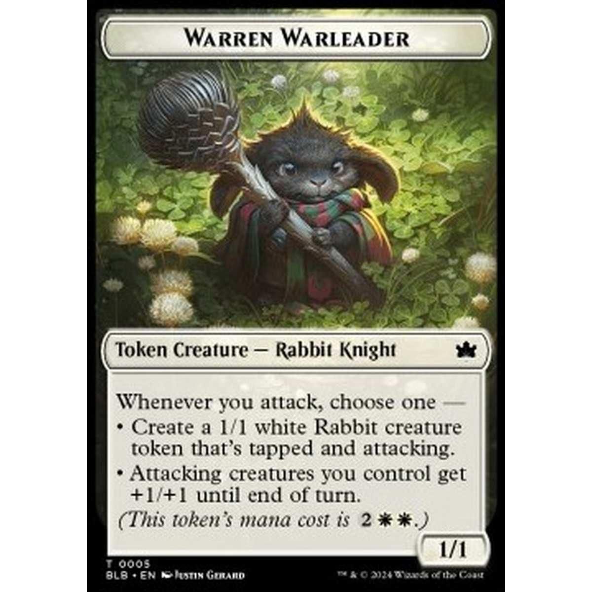 Warren Warleader Token (White 1/1) - Warren Warleader Token (White 1/1) - [TBLB] [NM]