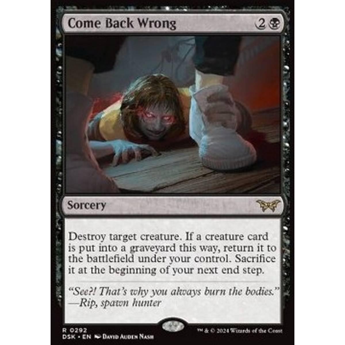 Come Back Wrong (V.1) - Come Back Wrong (V.1) - [XDSK] [NM]
