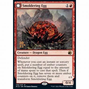 Smoldering Egg // Ashmouth Dragon - Uovo Rovente // Drago di Fauci di Cenere - [PMID] [NM] [Foil]