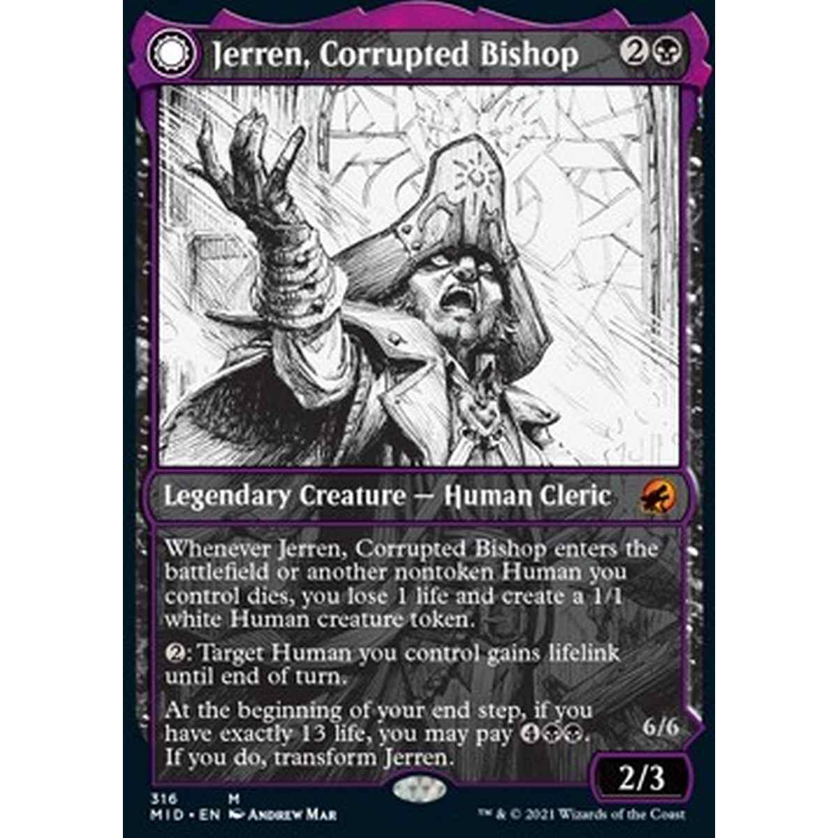 Jerren, Corrupted Bishop // Ormendahl, the Corrupter - Jerren, Vescovo Corrotto // Ormendahl, il Corruttore - [XMID] [NM]