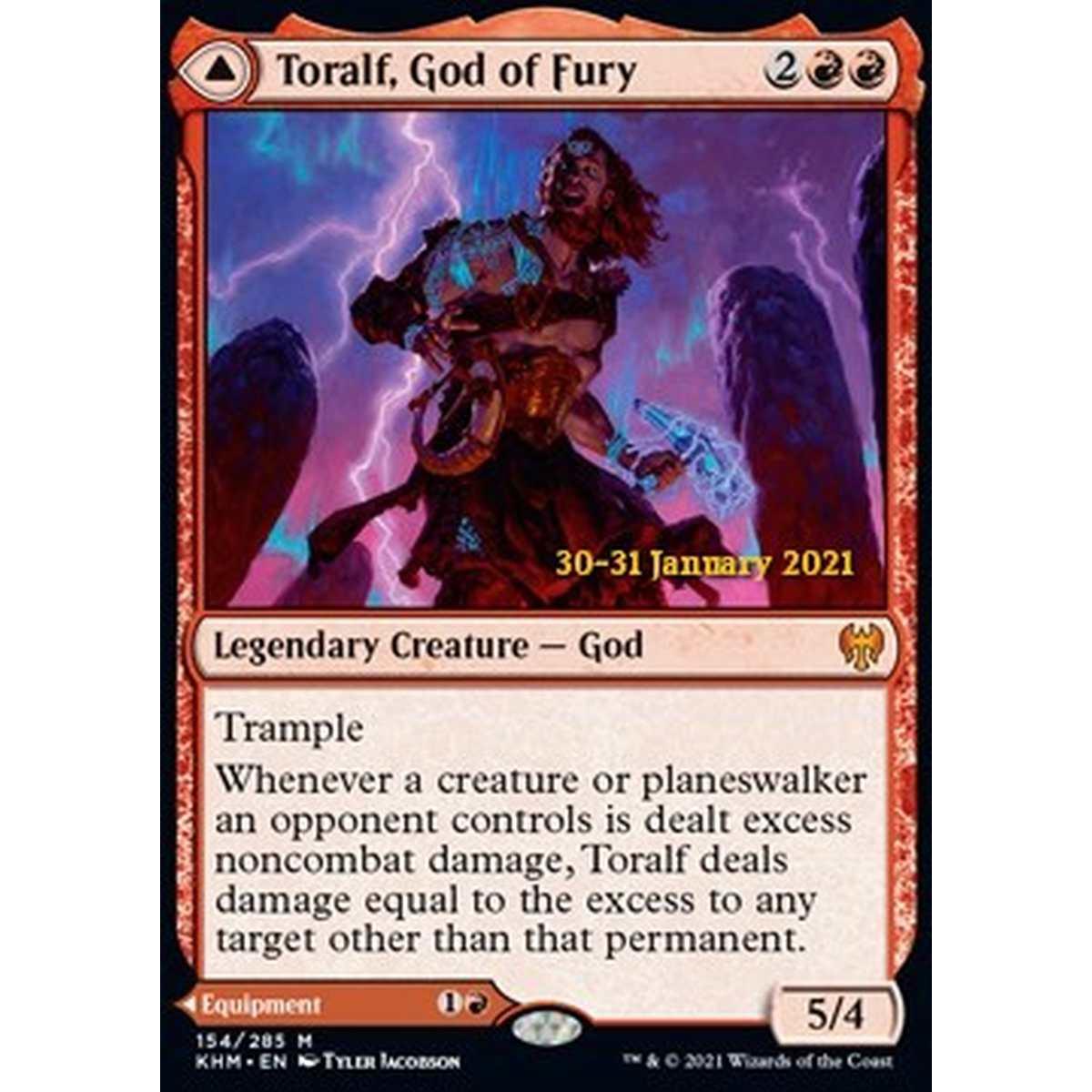 Toralf, God of Fury // Toralf's Hammer - Toralf, Dio della Furia // Martello di Toralf - [PKHM] [NM] [Foil]