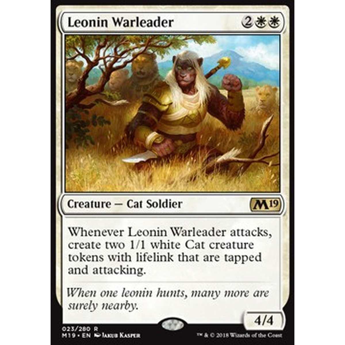 Leonin Warleader - Leonin Warleader - [M19] [NM]