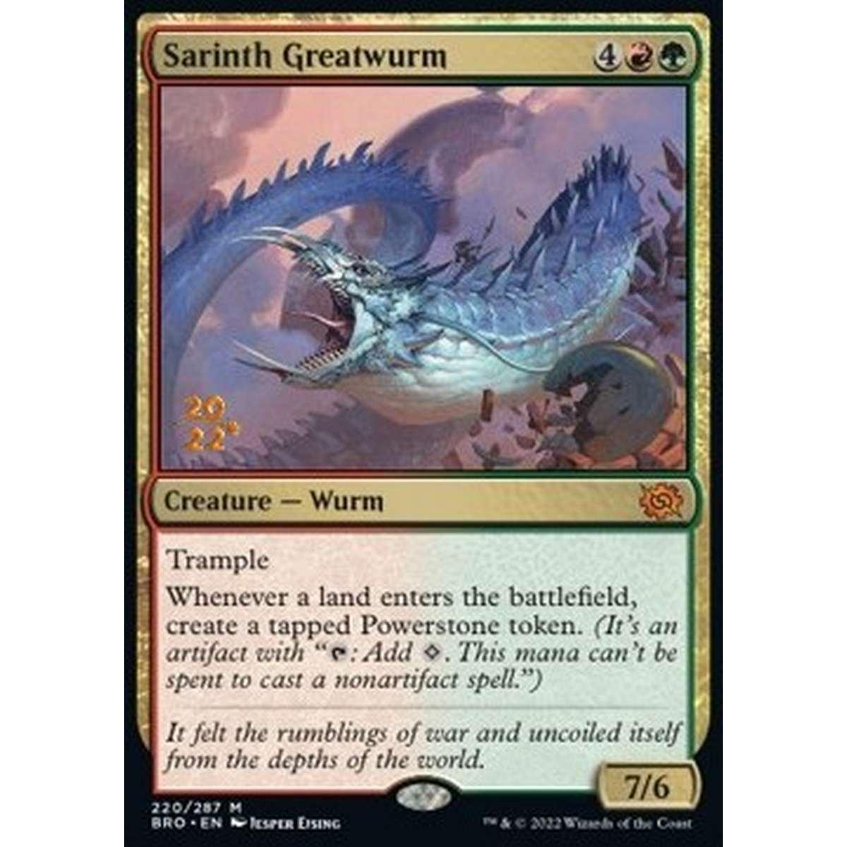 Sarinth Greatwurm (V.1) - Wurm Maggiore di Sarinth (V.1) - [PBRO] [NM] [Foil]