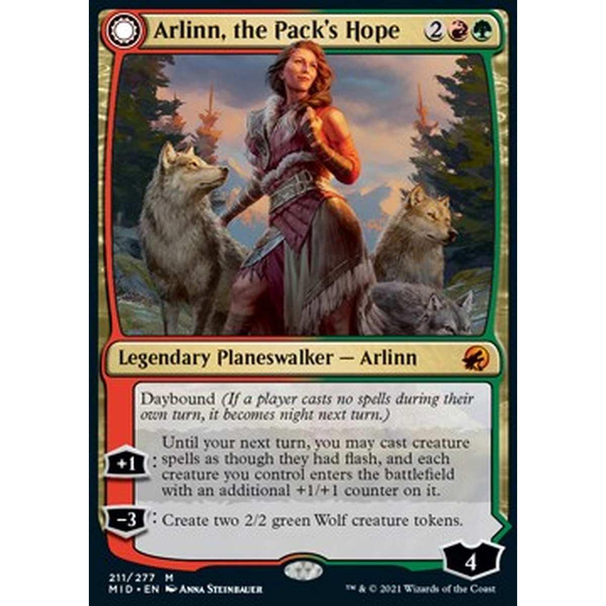 Arlinn, the Pack's Hope // Arlinn, the Moon's Fury - Arlinn, the Pack's Hope // Arlinn, the Moon's Fury - [MID] [NM]