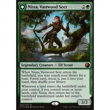 Nissa, Vastwood Seer // Nissa, Sage Animist - Nissa, Vastwood Seer // Nissa, Sage Animist - [V17] [EX] [Foil]