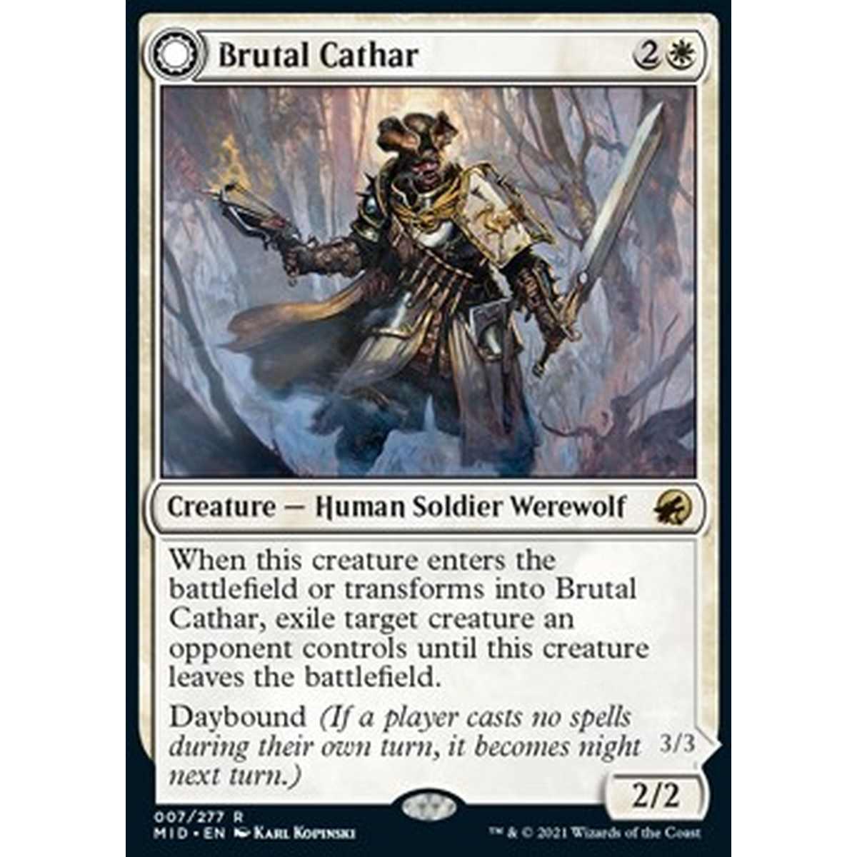 Brutal Cathar // Moonrage Brute - Cataro Brutale // Bruto della Guardia Lunare - [MID] [NM]