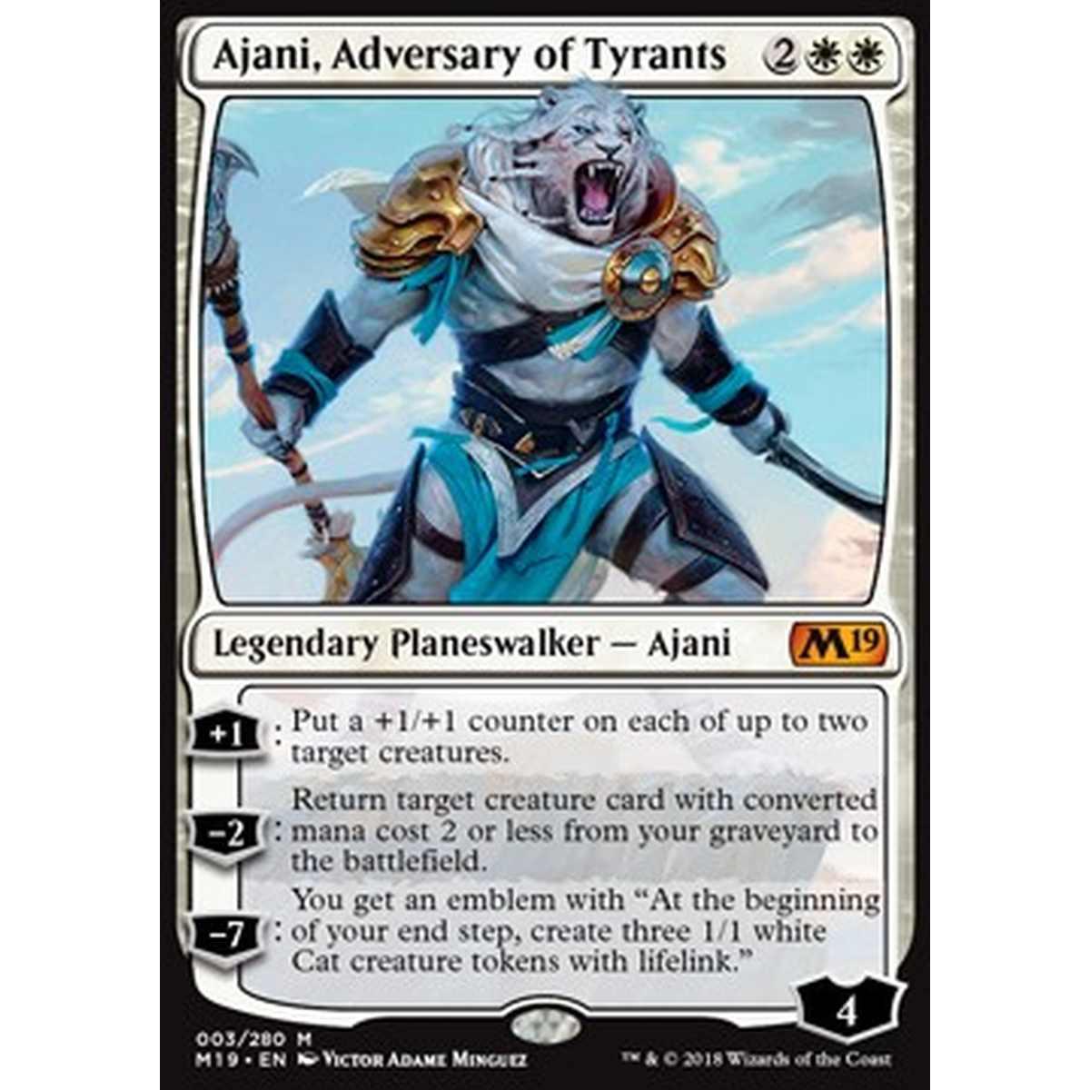Ajani, Adversary of Tyrants - Ajani, Adversary of Tyrants - [M19] [EX]