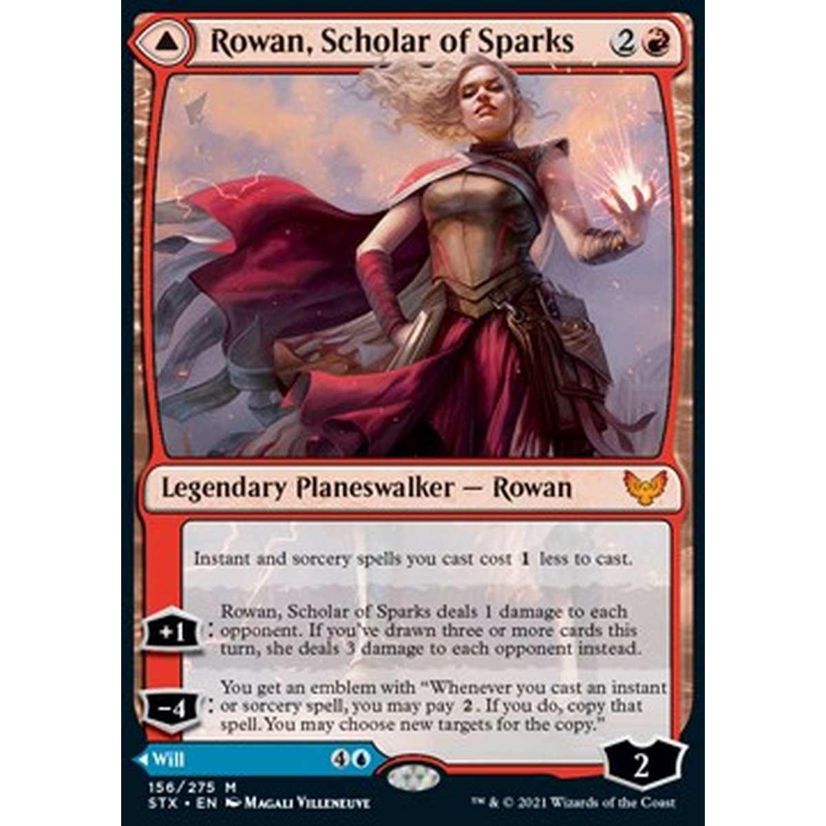 Rowan, Scholar of Sparks // Will, Scholar of Frost - Rowan, Scholar of Sparks // Will, Scholar of Frost - [STX] [NM] [Foil]