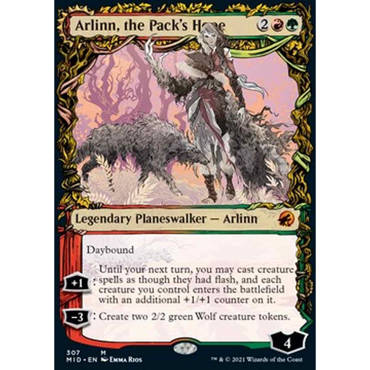 Arlinn, the Pack's Hope // Arlinn, the Moon's Fury (V.2) - Arlinn, la Speranza del Branco // Arlinn, la Furia della Luna (V.2) - [XMID] [NM]