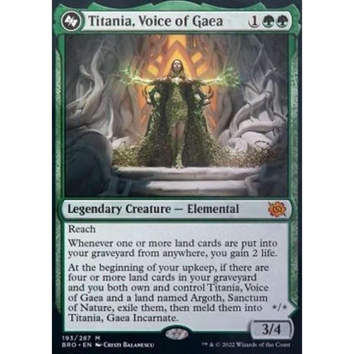 Titania, Voice of Gaea // Titania, Gaea Incarnate - Titania, Voice of Gaea // Titania, Gaea Incarnate - [BRO] [NM] [Foil]