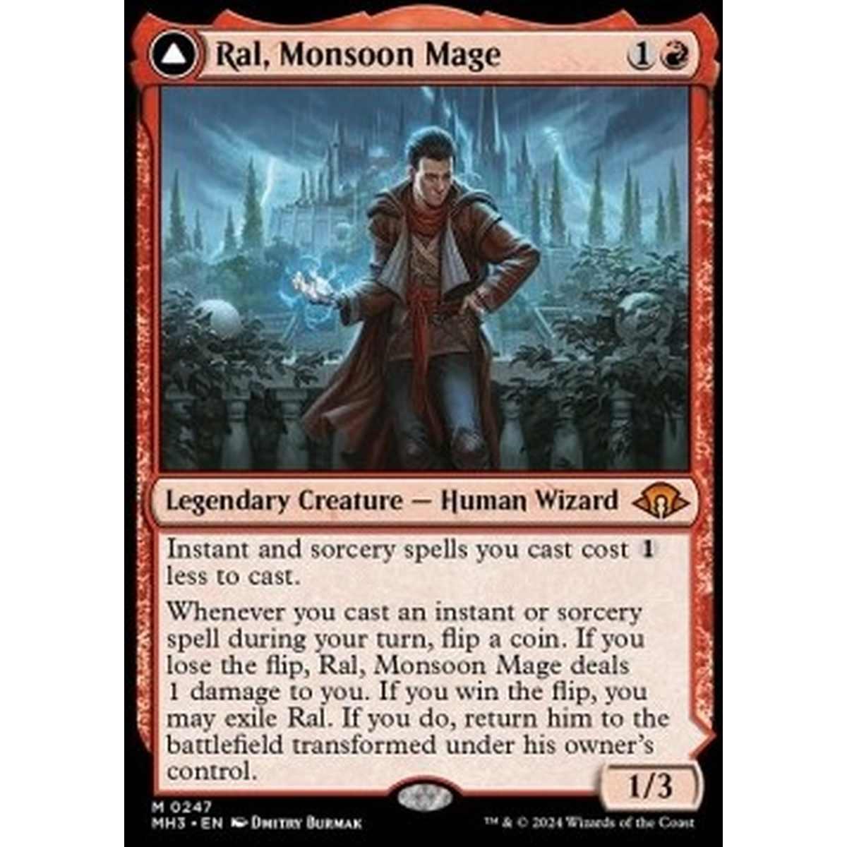 Ral, Monsoon Mage // Ral, Leyline Prodigy - Ral, Monsoon Mage // Ral, Leyline Prodigy - [MH3] [NM]